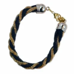 Armband Braided Gold Black