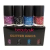 Beauty UK Glitter Nails Polish Set 4x9ml