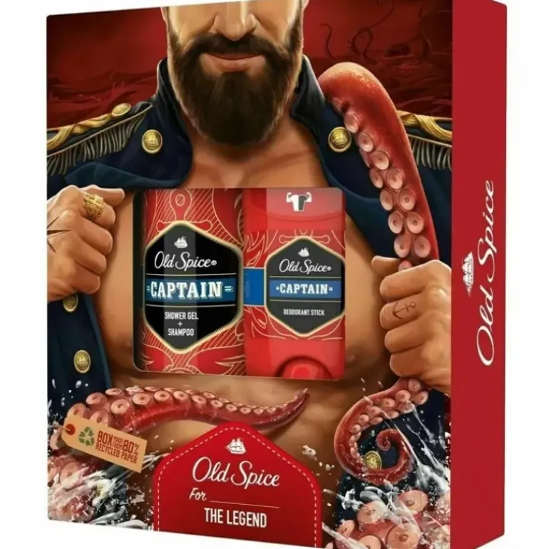 Giftset Old Spice Captain Deo Stick 50ml + Shower gel 250ml