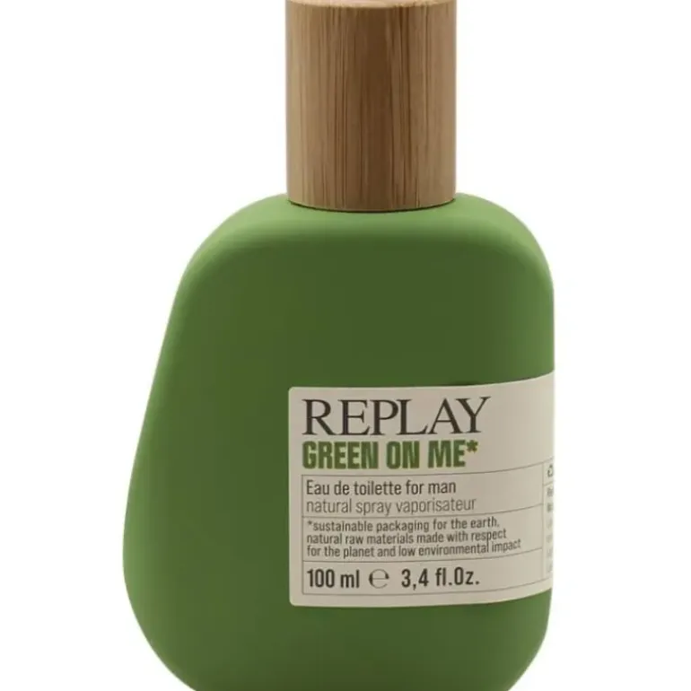 Giftset Replay Green On Me Man Edt 100ml + Pochette
