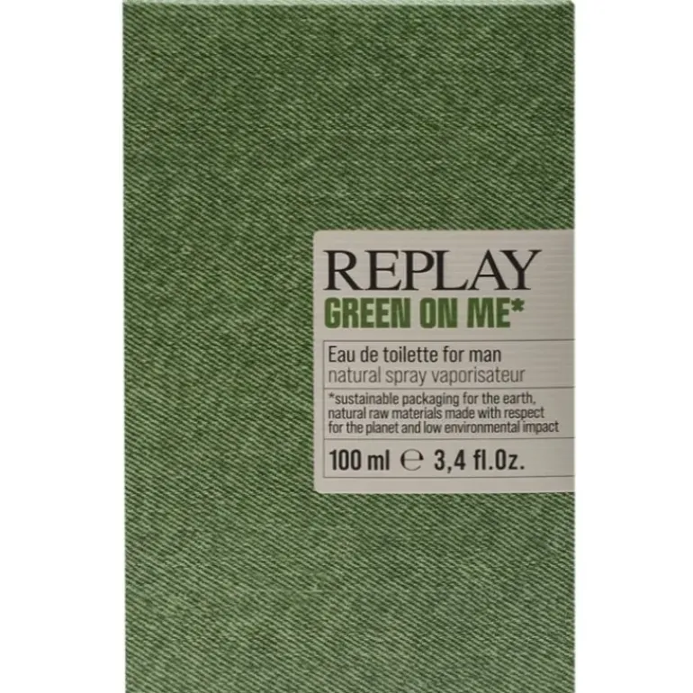 Giftset Replay Green On Me Man Edt 100ml + Pochette