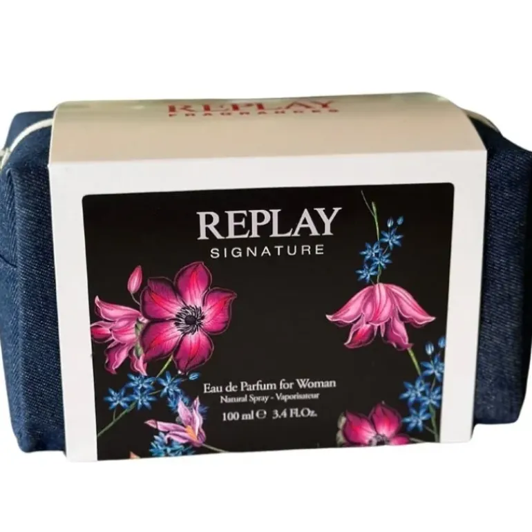 Giftset Replay Signature Secret Woman Edt 100ml + Pochette