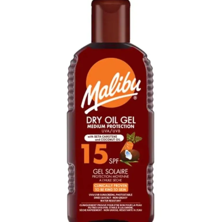Malibu Dry Oil Gel SPF15 with Carotene & Coconut Oil 200ml