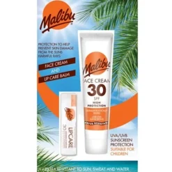Malibu Sun Face Cream & Lipbalm SPF30 Blister Duo