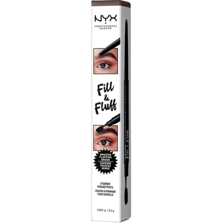 NYX PROF. MAKEUP Fill & Fluff Eyebrow Pomade Pencil – Chocolate