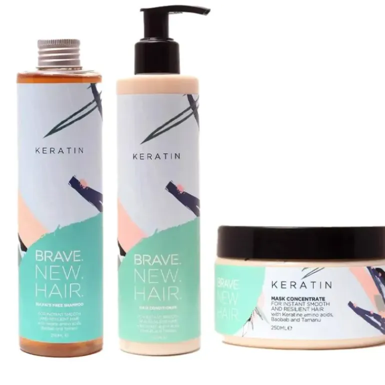 3-pack Brave. New. Hair. Keratin Schampoo + Conditioner + Mask