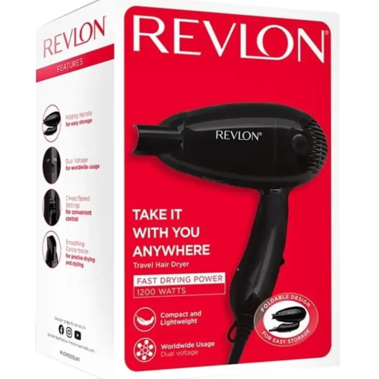 Revlon Essentials Compact Travel Hair Dryer