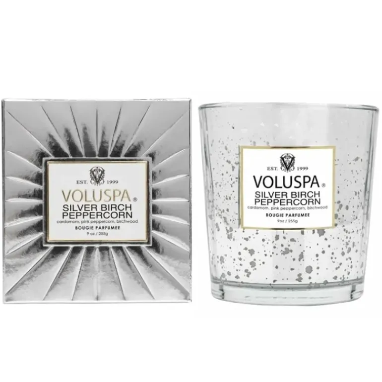 Voluspa Boxed Candle Silver Birch Peppercorn 255g