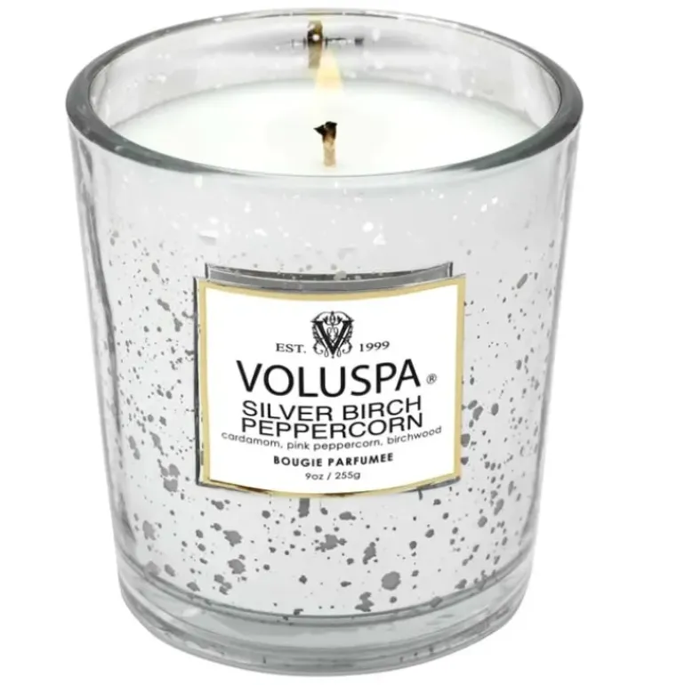 Voluspa Boxed Candle Silver Birch Peppercorn 255g