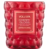 Voluspa Boxed Textured Glass Candle Cherry Gloss 184g