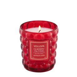 Voluspa Boxed Textured Glass Candle Temple Moss 184g
