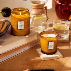 Voluspa Large Embossed Glass Jar Baltic Amber 510g